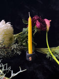 Snake Matte Black Ceramic Candle Holder - 6” - 8” Chime - Taper Size