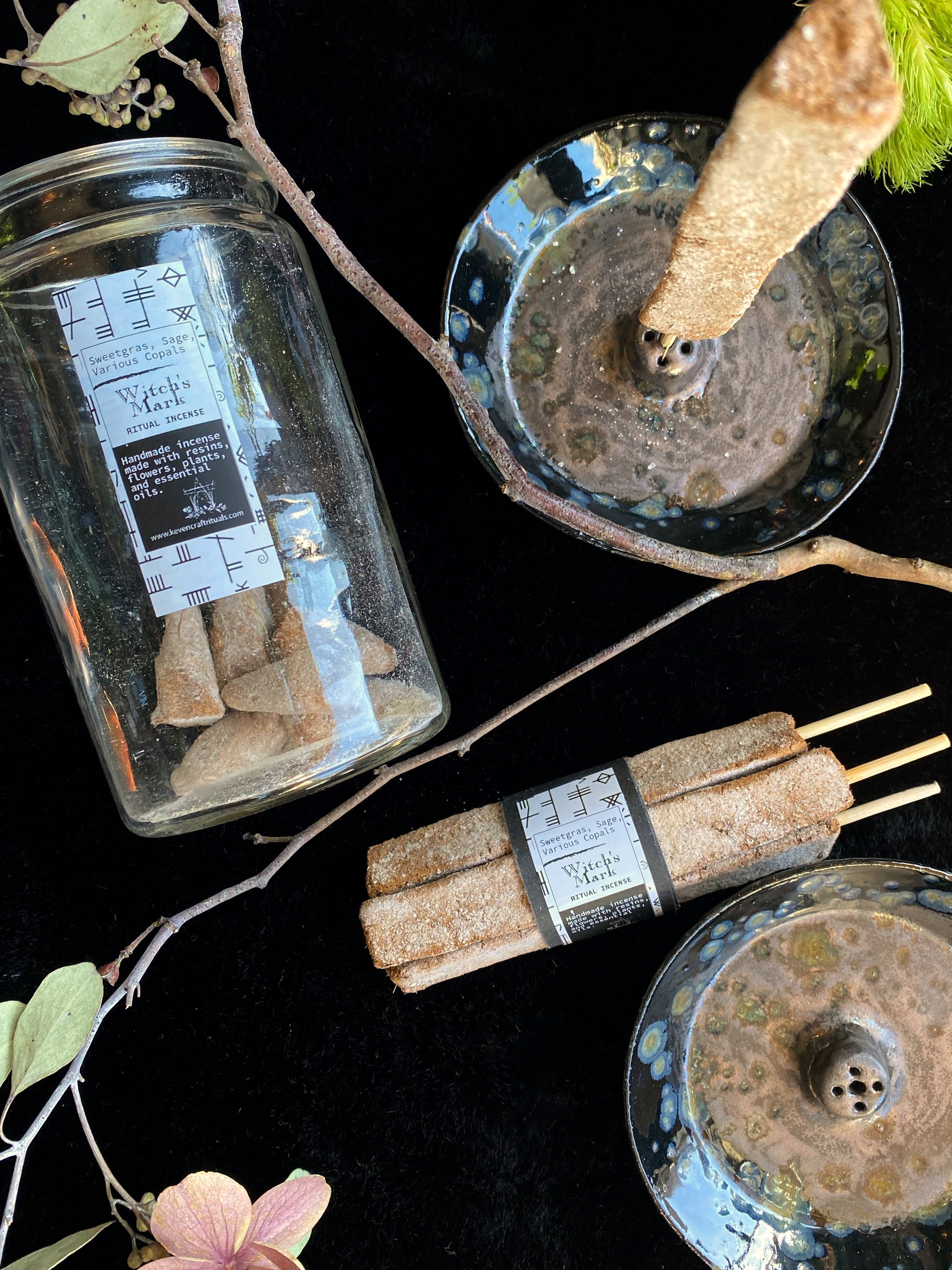 Abalone Luster Ceramic Incense Dishes